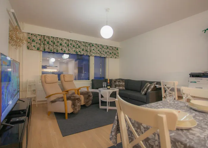 Newly Built Rovakatu 11 Center With 2 Bedrooms, Sleeps 6 * Rovaniemi